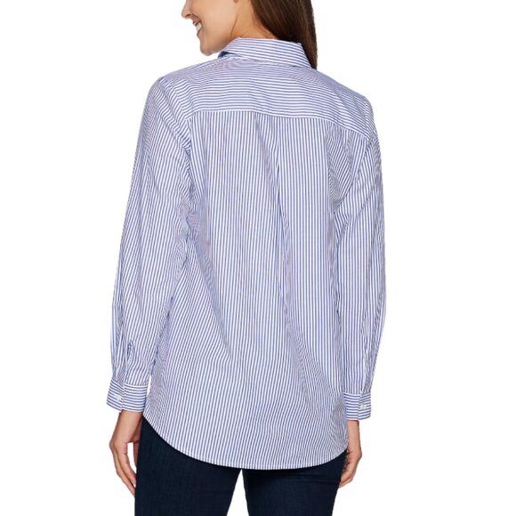 Joan Rivers Striped Shirt with Floral Embroidery  16173 - Picture 2 of 3